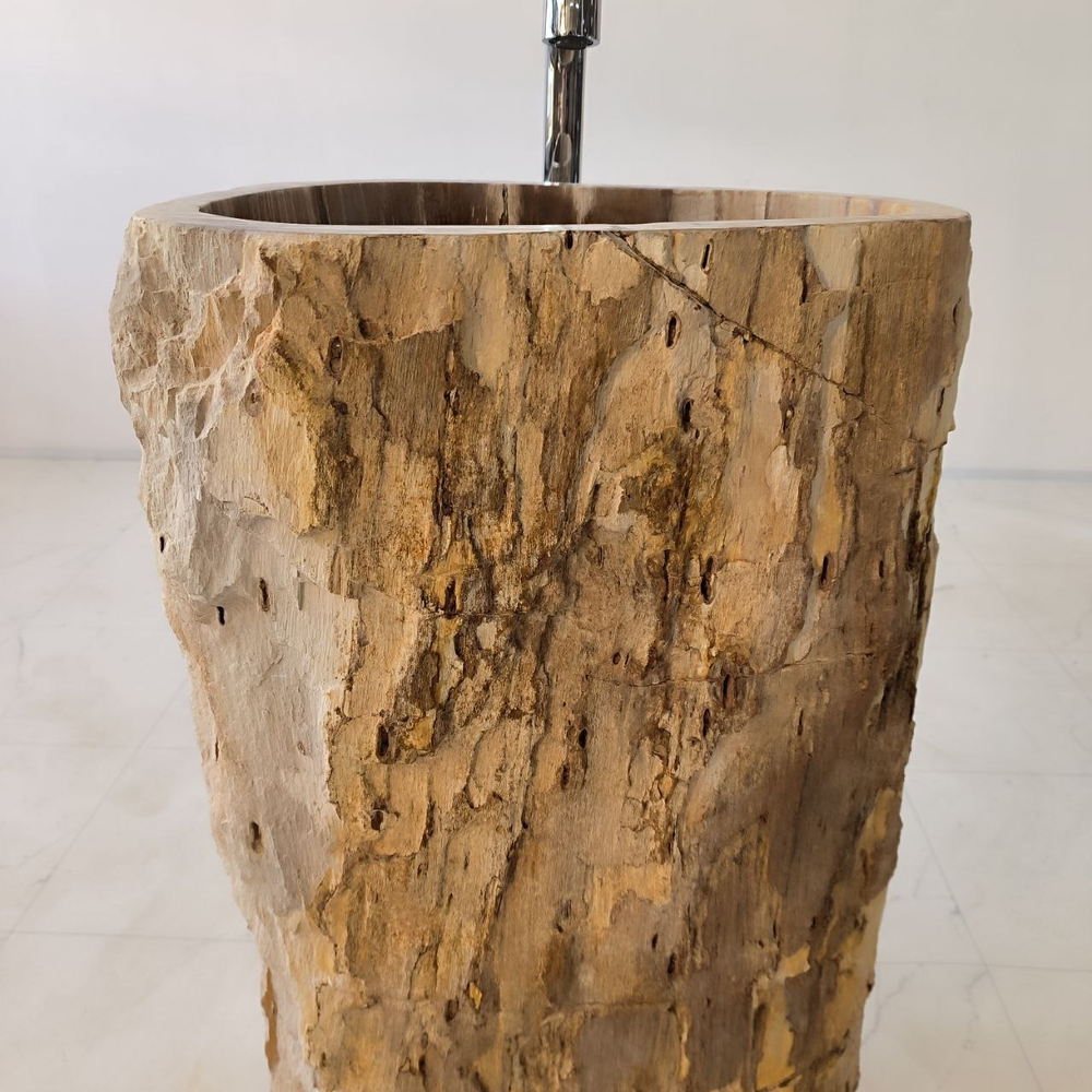 Раковина напольная из окаменелого дерева ODN-04181 (45*35*90 см)