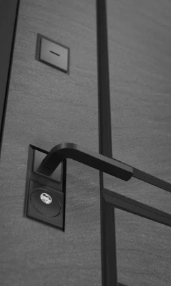 Входная металлическая дверь с зеркалом Бункер HIT B-04/ зеркало с тонировкой фацет  ФЛЗ-618 кварц черный