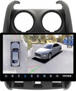 Магнитола для Renault Duster 1 2015-2020, Lada Largus 2021+ (мультируль/джойстик, рамка большая матовая) - Teyes CC3-2K-360 монитор 13" 2K QLED на Android 10, 6+128Гб, CarPlay, 4G SIM-слот, 4 камеры в комплекте