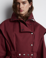 Тренч на молнии из хлопка Берберри бордо
