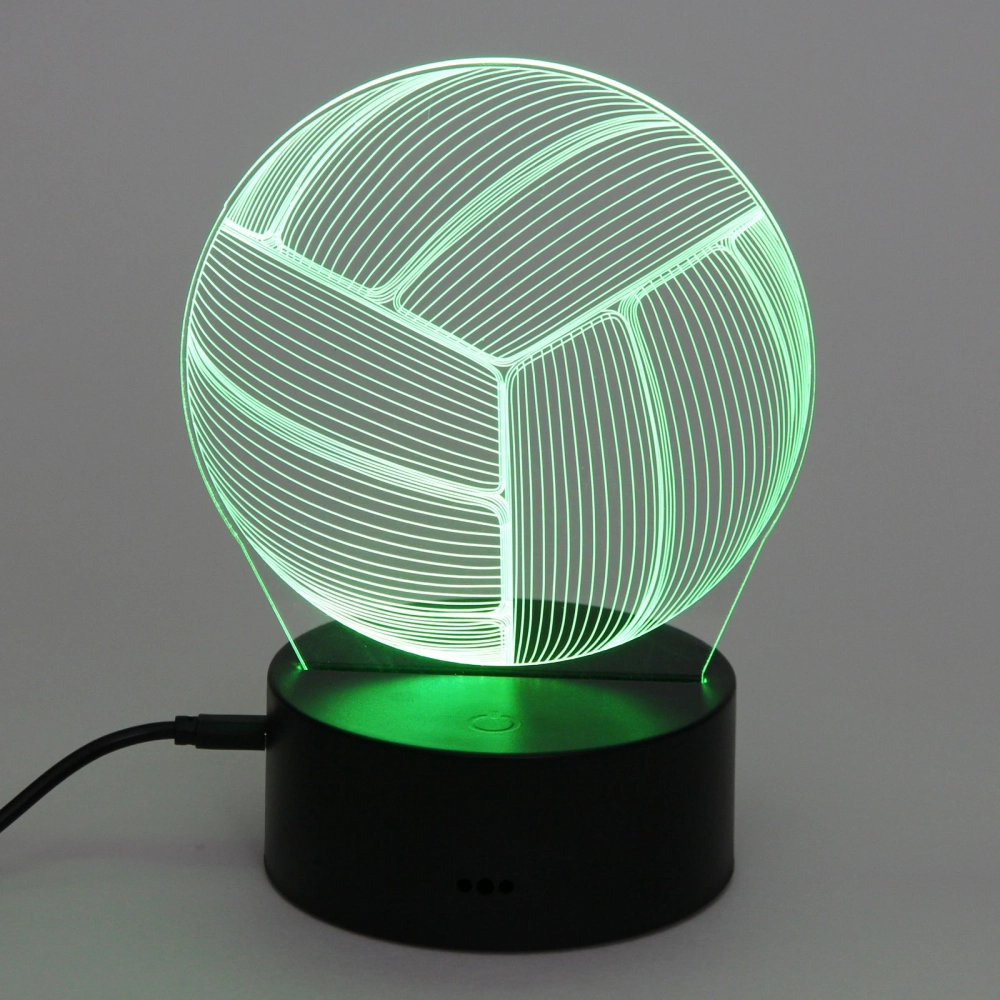 Светильник ночник «3D-Мяч» на пластиковой подставке, с включателем USB