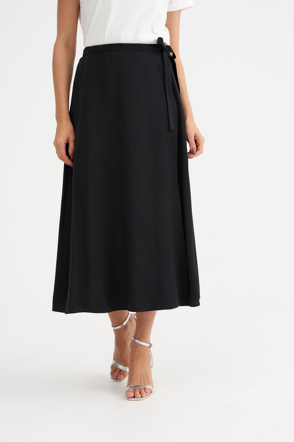 Легкая струящаяся юбка с запахом Тамбовчанка