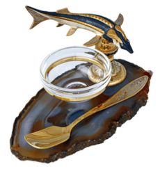 Икорница "Стерлядка на агате"