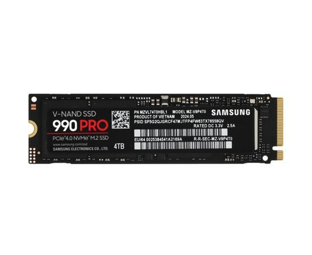 SSD-накопитель Samsung 990 PRO 4 ТБ (MZ-V9P4T0CW)