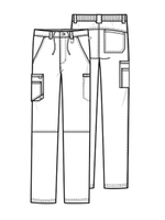 Брюки медицинские мужские Cherokee CK200A с внутренней кулиской, зелёный, S