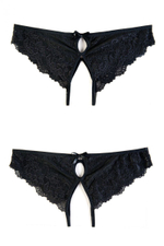 Кружевные эротические трусики с фигурными вырезами Alla