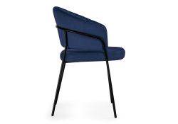 Стул на металлокаркасе Лео темно-синий / черный