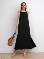 Сарафан макси из хлопка с открытой спинкой