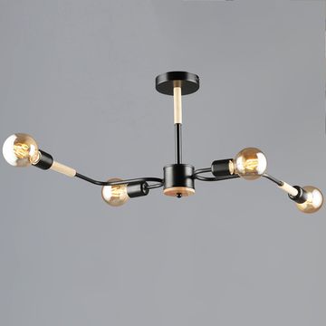 10070-0.3-04 BK+WOOD светильник потолочный