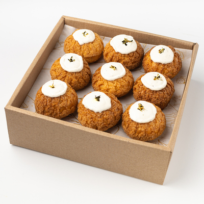 Шу с ванильным кремом 9 шт