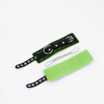 Наручники Crazy Handmade кожаные черно-зеленые