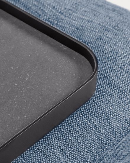 Синий 3-местный диван Compo с маленьким подносом 232 см