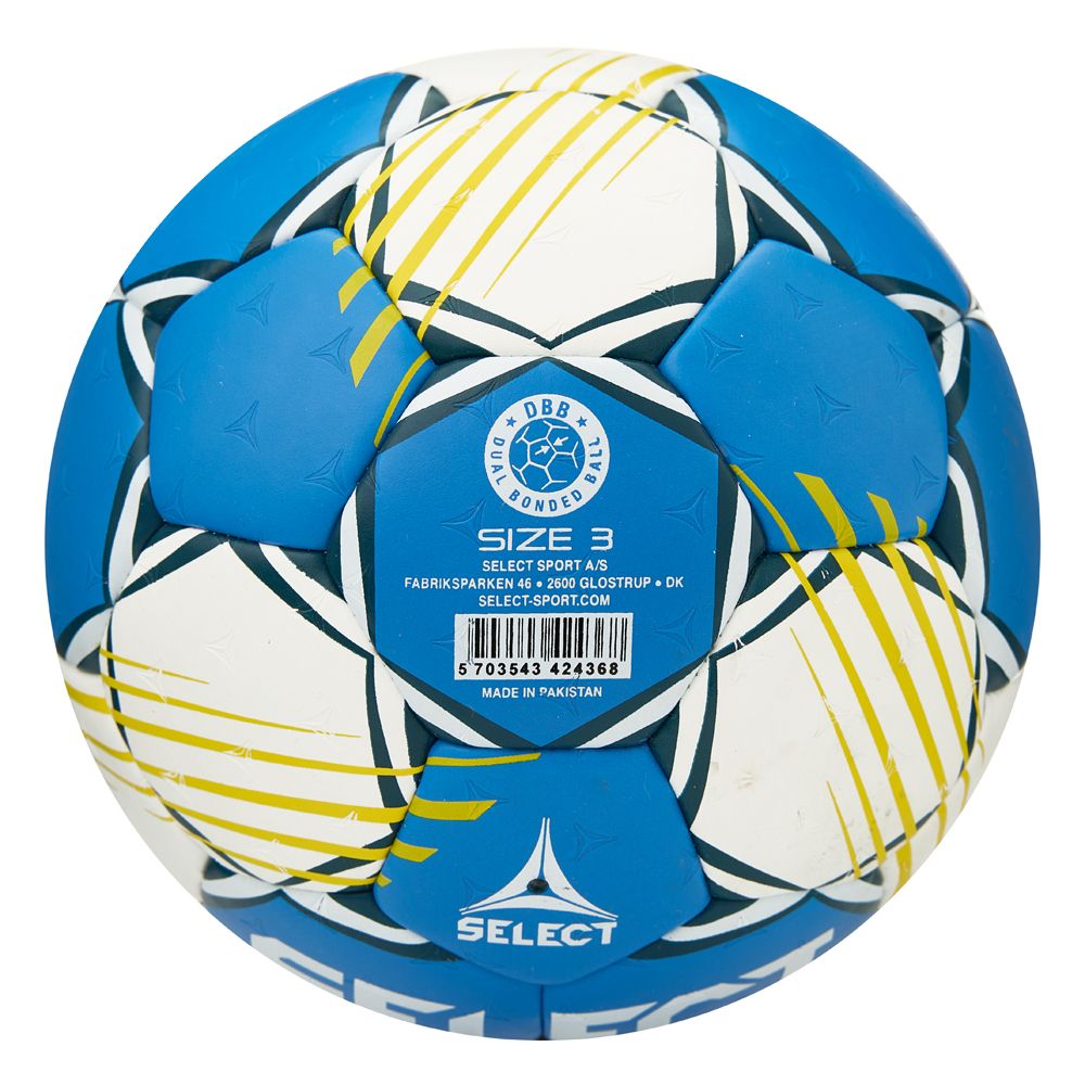 Мяч ганд. SELECT HB FORCE DB V25, 1622858205, Senior (р.3), EHF Appr,ПУ, гибр.сш., сине-белый