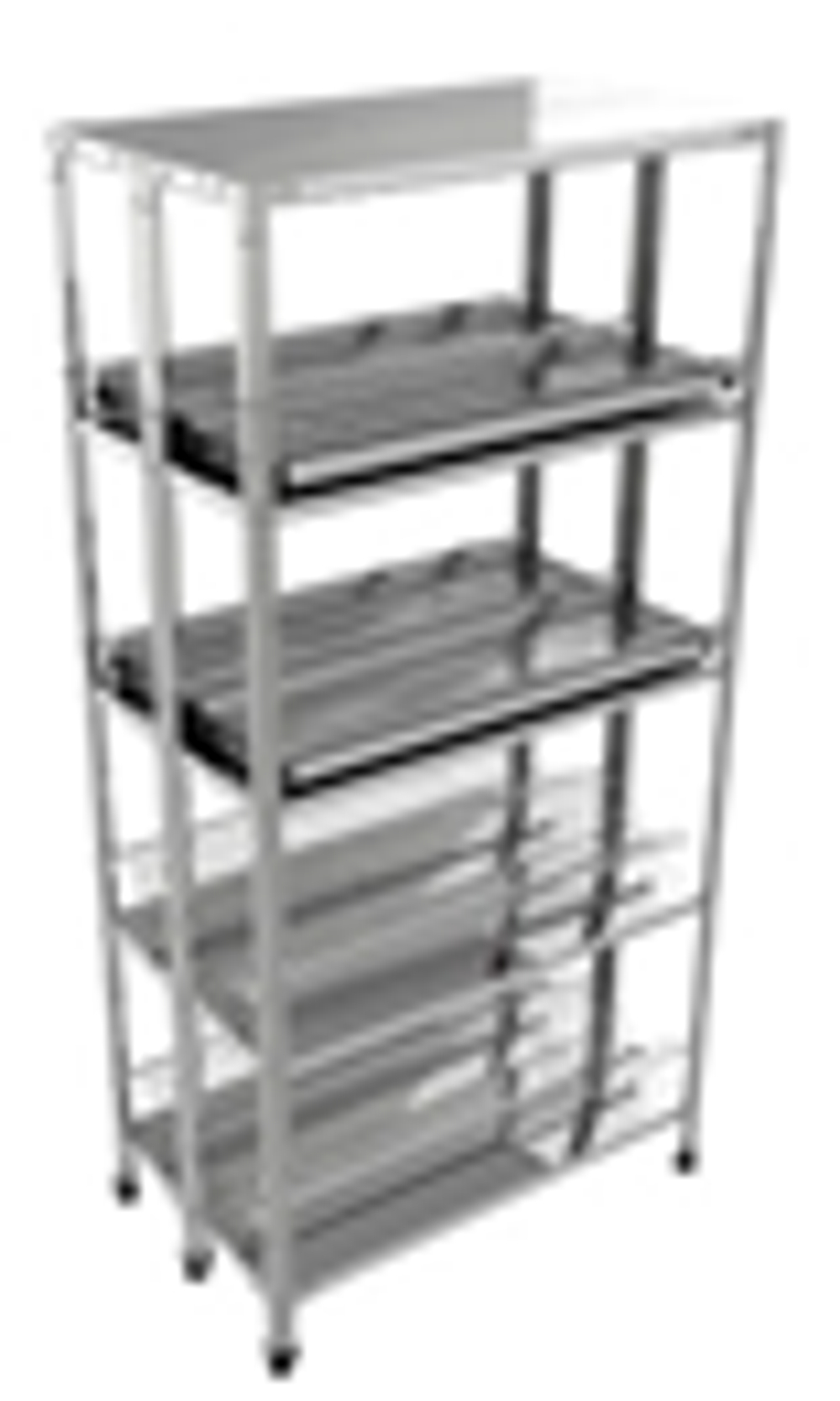 Стеллаж нержавеющий для посуды "Профи" СПн-33/4, 880х520х1800 мм