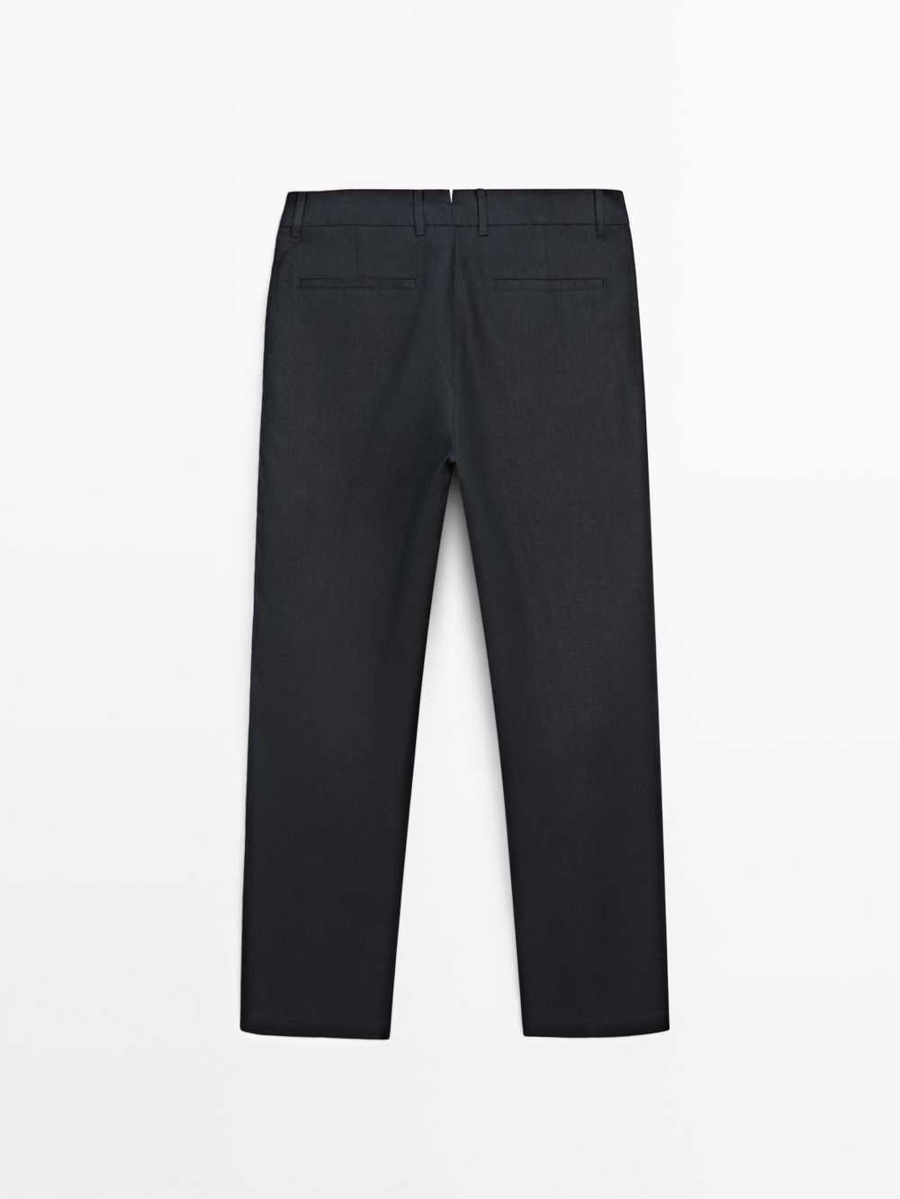 Massimo Dutti Зауженные льняные брюки, темно-синий