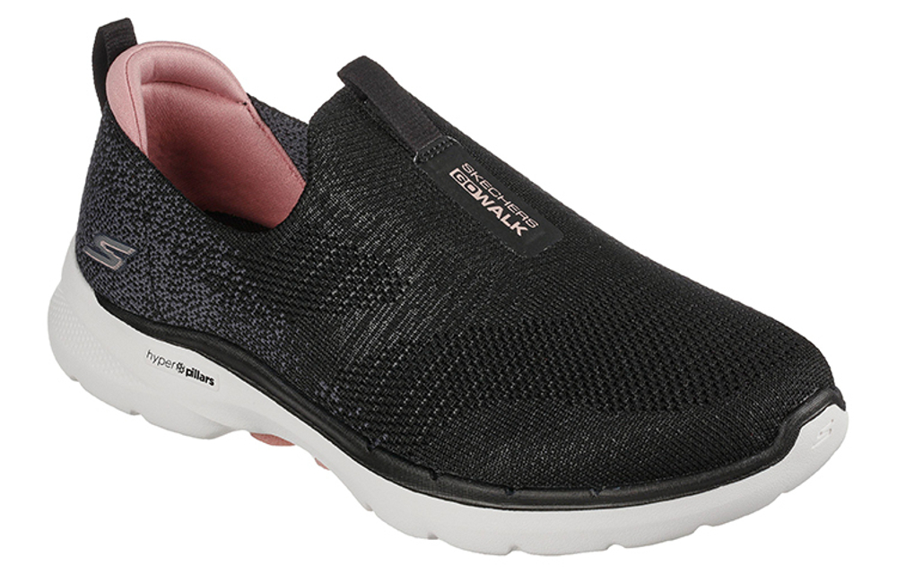 Skechers Go Walk 6 breathable low-cut sports casual shoes women's black