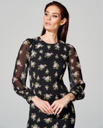 Платье-футляр из премиального шифона