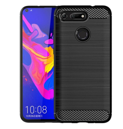 Чехол для Honor V20 (View 20) цвет Black (черный), серия Carbon от Caseport