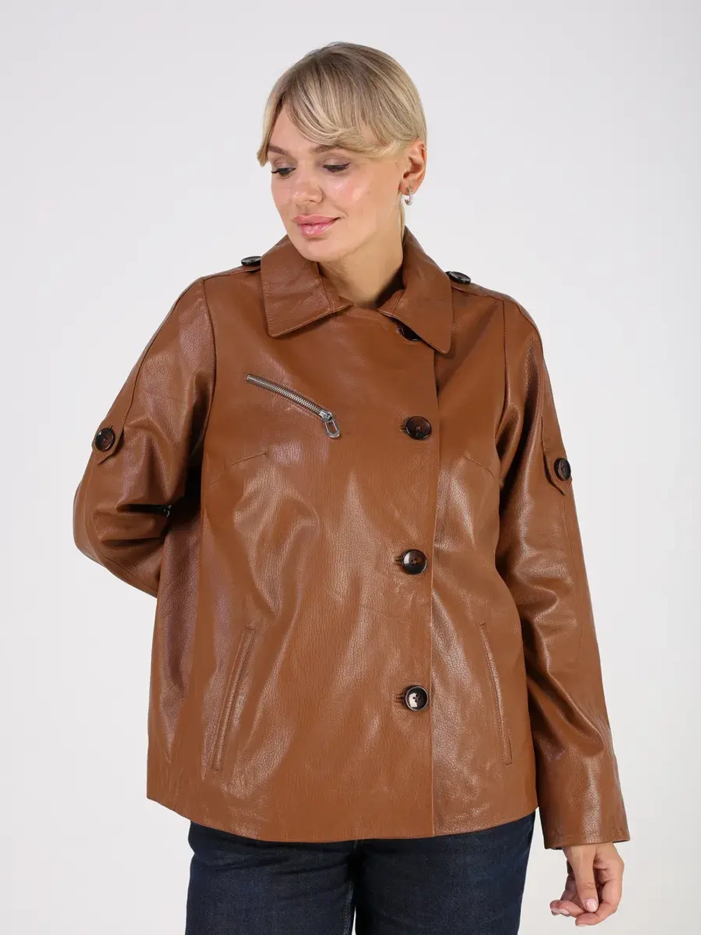 Кожаная куртка демисезонная из натуральной кожи