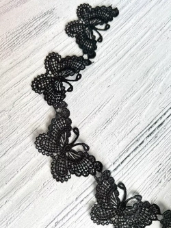 Тесьма кружево для рукоделия и вязания бабочки