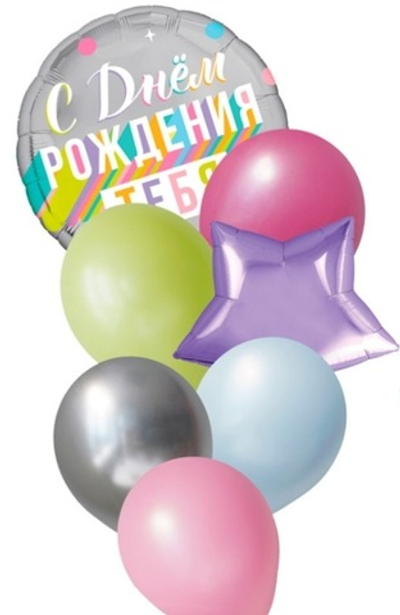 Набор шаров "С днем рождения"