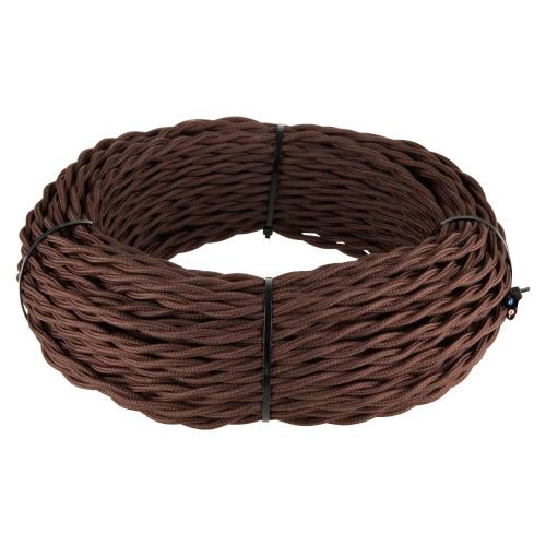 Ретро кабель витой 3х1,5 (коричневый) 50 м W6453514