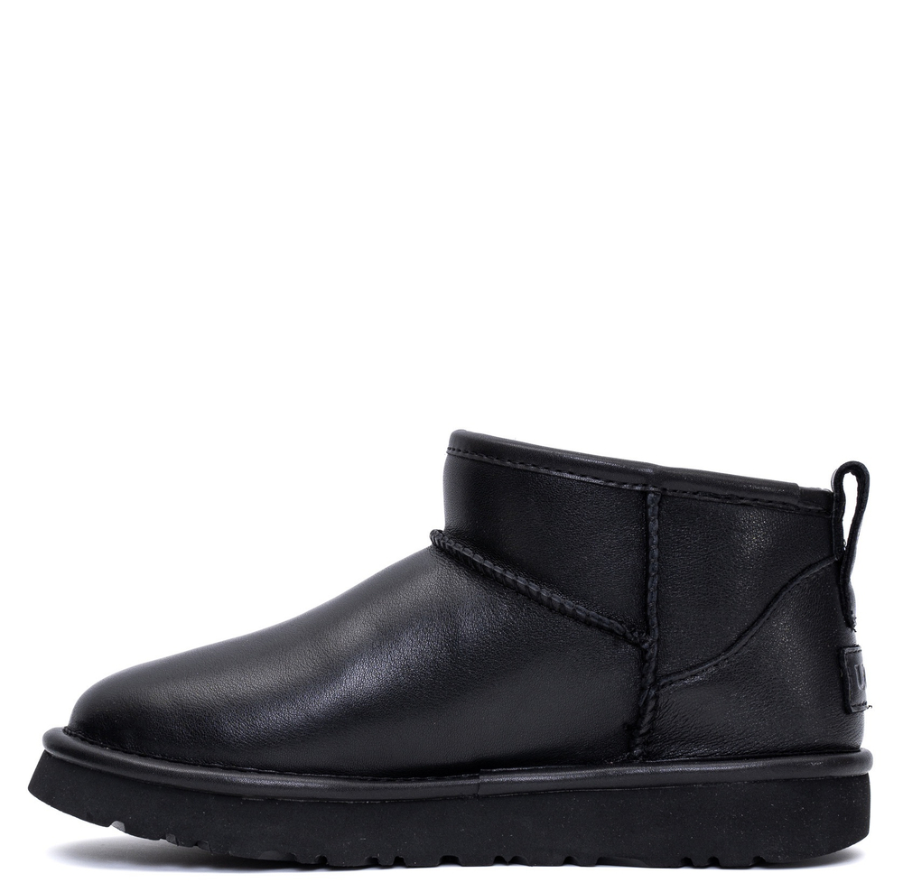 UGG Mens Classic Ultra Mini Leather Black