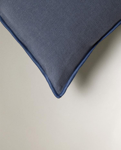 ZARA HOME ОДНОТОННАЯ НАВОЛОЧКА ДЛЯ ДЕКОРАТИВНОЙ ПОДУШКИ, СВЕТЛО-СИНИЙ