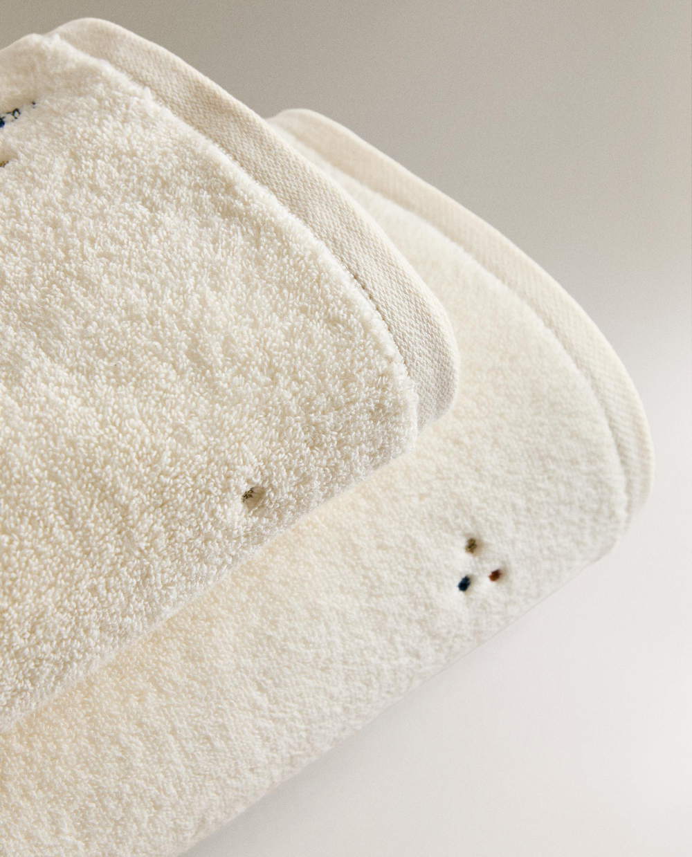 Zara Home Полотенце для лица и рук из хлопка, бежевый · 4680/013