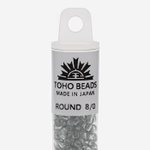 Японский бисер TOHO Round 8/0 (№9), прозрачный