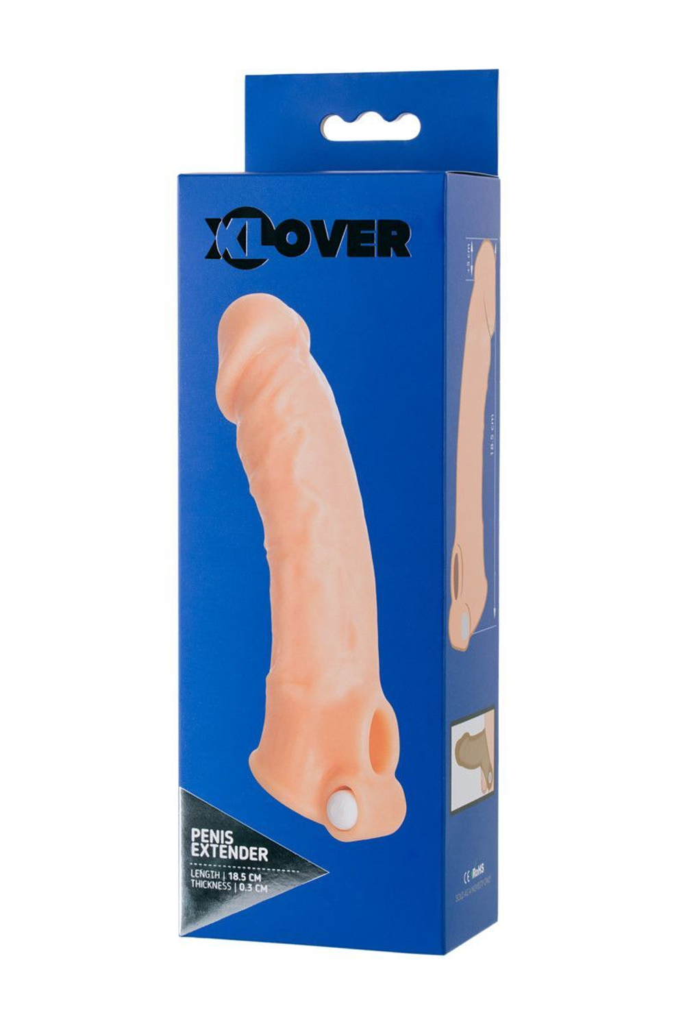 Удлиняющая насадка на пенис XLover ToyFa с вибрацией, 18,5 см