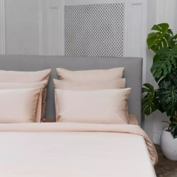 Постельное белье 2 спальное евро макси Mollen пудровое