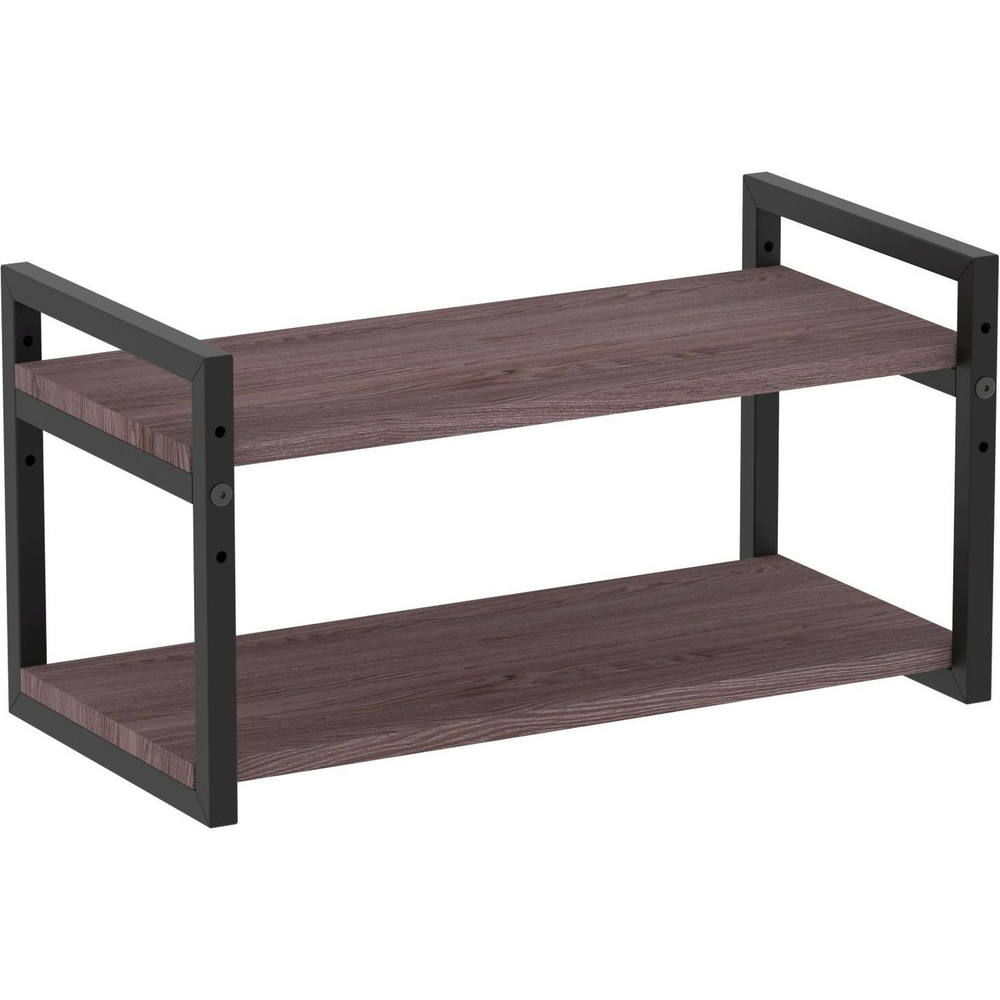 Полка TI_настен/настоль Комус Онега-7 290х580 мет чер/ЛДСП ясень анкор тем