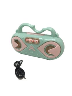 Магнитофон игрушечный на батарейках зеленый