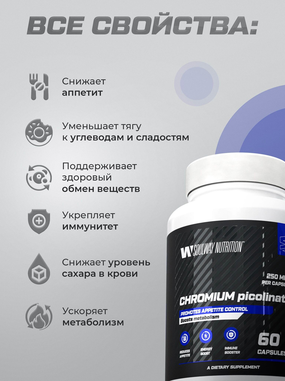 Хрома Пиколинат 250 мкг 60 шт.