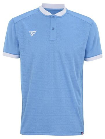 Футболка для мальчика теннисная Tecnifibre Team Mesh Polo - небесный