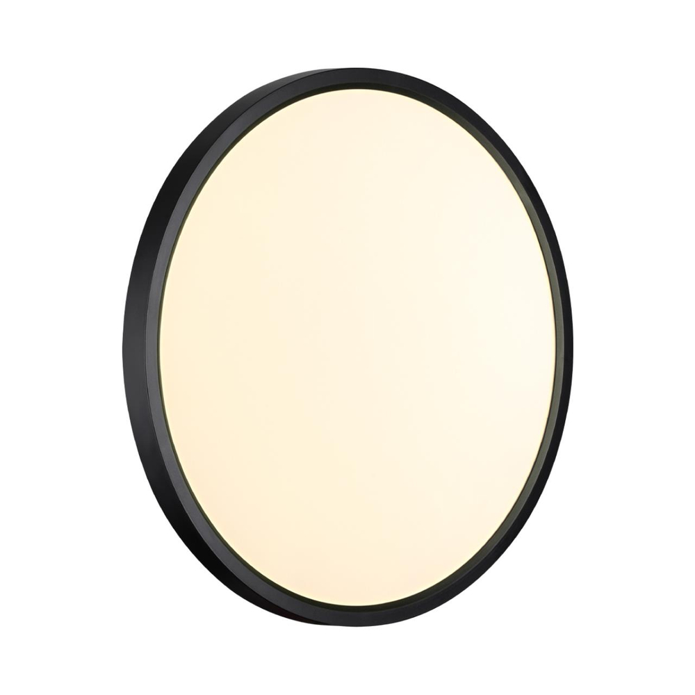 7660/32L MITRA LED SN 554 Светильник пластик/белый/черный LED 32Вт 3000/4000K D400 IP40 ALFA BLACK