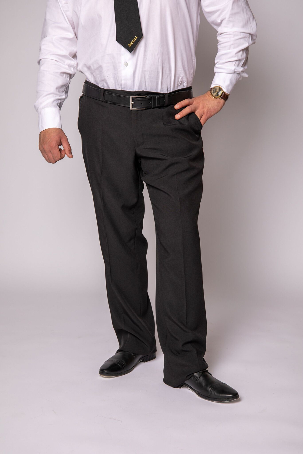 Брюки форменные казачьи чёрные с красными лампасами 42 размер XS 158 164