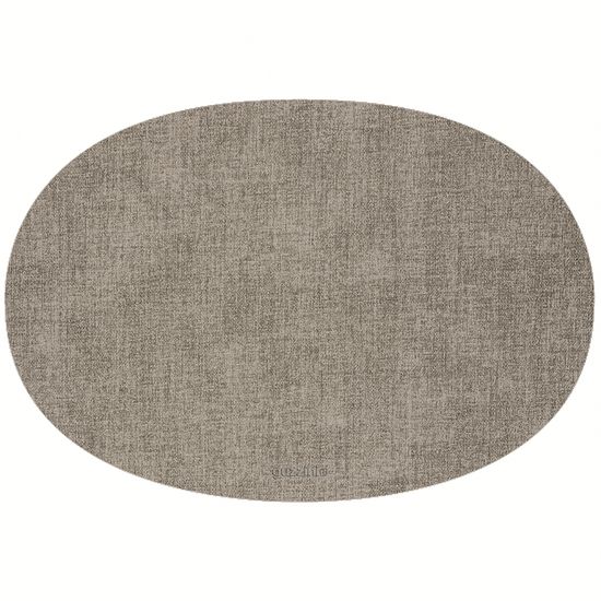 Салфетка подстановочная овальная двухсторонняя fabric, серая