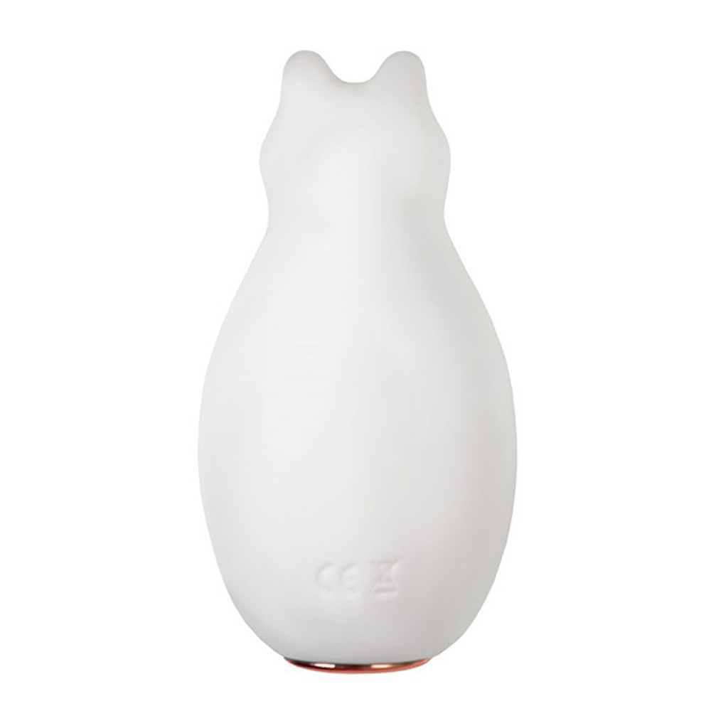 Белый клиторальный стимулятор 7,5см Штучки-дрючки Mr.Bear