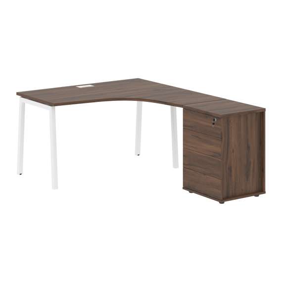 Стол эргономичный с тумбой ELCET 1318(R)  1360х1880х750 EDIS