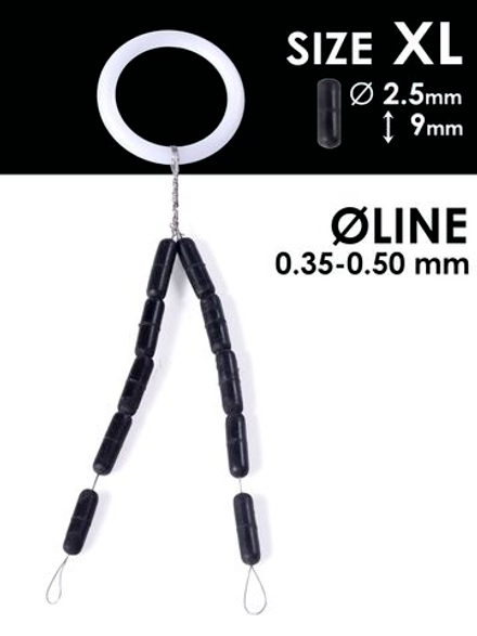 Стопоры резиновые Salmo RUBBER CYLINDER STOPS р.004XL 10шт.