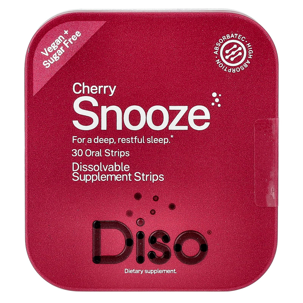Diso, Snooze, вишня, 30 полосок для полости рта