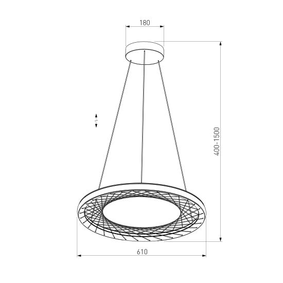 40024/1 LED / подвесной светильник  / серый