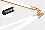 Ceiling design lamp  Shy by Bec Brittain (9 hands,  vertical)
