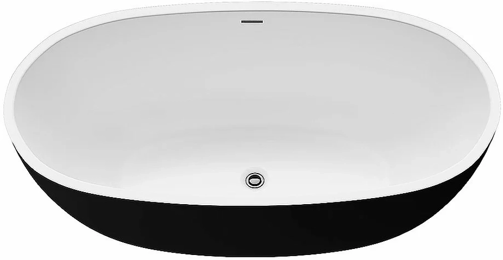 Ванна акриловая Grossman Classic GR-2503MB 170х87 белая, черная матовая