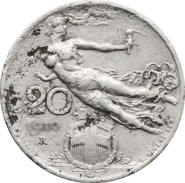20 чентезимо 1908-1922 Италия