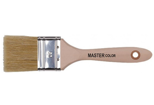 Кисть флейцевая толщ 14,4 мм светлая натур щет нерж обжим буковая руч шир 30 мм