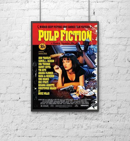 Постер для интерьера на стену (30х40 см). Кино Криминальное Чтиво (Pulp Fiction)