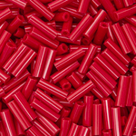 Японский бисер TOHO Bugle (стеклярус) 6mm (№45), непрозрачный глянцевый